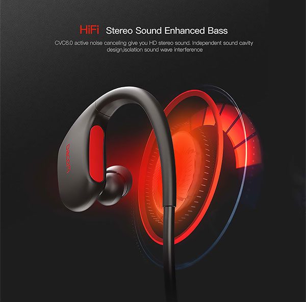 Dacom IPX7 BASS Headphones - drowns everything out.